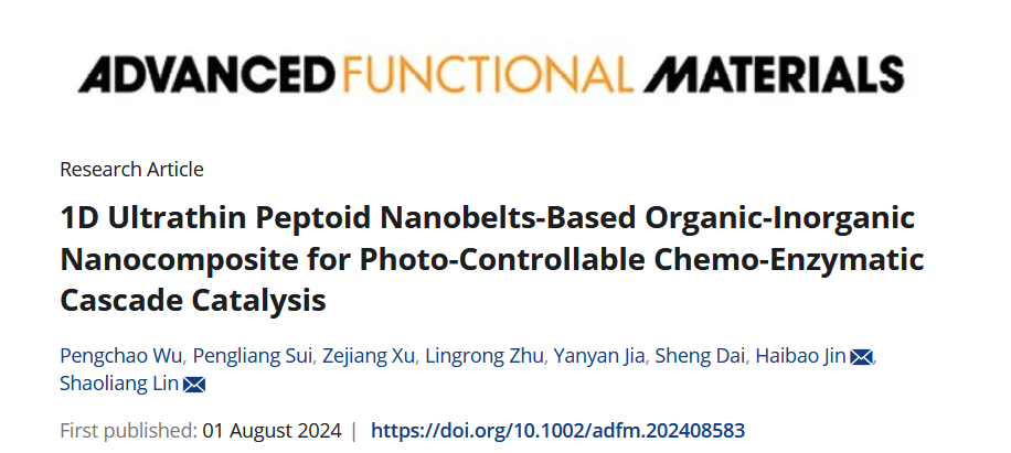 華東理工大學(xué)林紹梁、靳海寶教授團(tuán)隊AFM: 基於一維超薄類肽納米帶的有機-無機納米複合材料用於光控化學(xué)-酶級聯(lián)催化